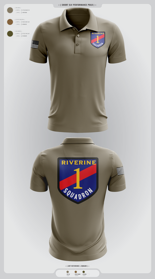 Short Sleeve Performance Polo, Riverine Squadron One, , Teamtime, Team time, sublimation, custom sports apparel, team uniforms, spirit wear, spiritwear, sports uniforms, custom shirts, team store, custom team store, fundraiser sports, apparel fundraiser