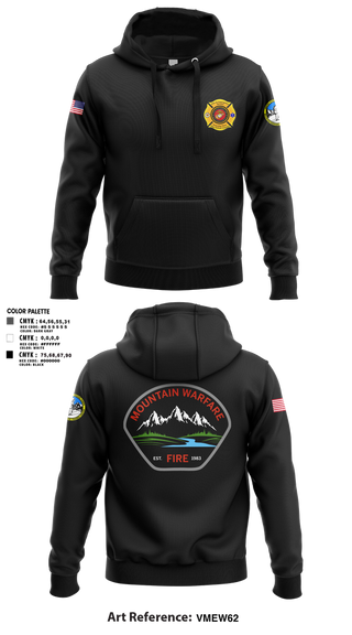 Hoodie, Marine Corps Mountain Warfare Training Center Fire Department, , Teamtime, Team time, sublimation, custom sports apparel, team uniforms, spirit wear, spiritwear, sports uniforms, custom shirts, team store, custom team store, fundraiser sports, apparel fundraiser