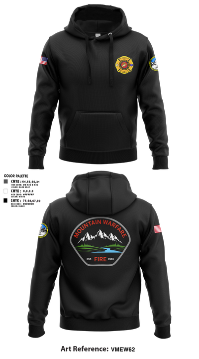 Marine Corps Mountain Warfare Training Center Fire Department 41101347 Hoodie - 3