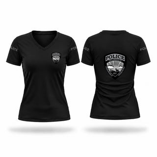 Womens Short Sleeve Vneck Shirt, Taylorsville Police, Police, Teamtime, Team time, sublimation, custom sports apparel, team uniforms, spirit wear, spiritwear, sports uniforms, custom shirts, team store, custom team store, fundraiser sports, apparel fundraiser