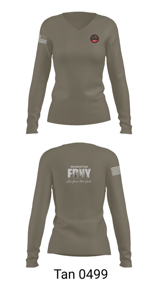 Womens Long Sleeve Vneck Shirt, Manhattan Fire Dispatch, Fire Department, Teamtime, Team time, sublimation, custom sports apparel, team uniforms, spirit wear, spiritwear, sports uniforms, custom shirts, team store, custom team store, fundraiser sports, apparel fundraiser