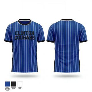 Short Sleeve Performance Shirt, Clinton Cougars, Baseball, Teamtime, Team time, sublimation, custom sports apparel, team uniforms, spirit wear, spiritwear, sports uniforms, custom shirts, team store, custom team store, fundraiser sports, apparel fundraiser