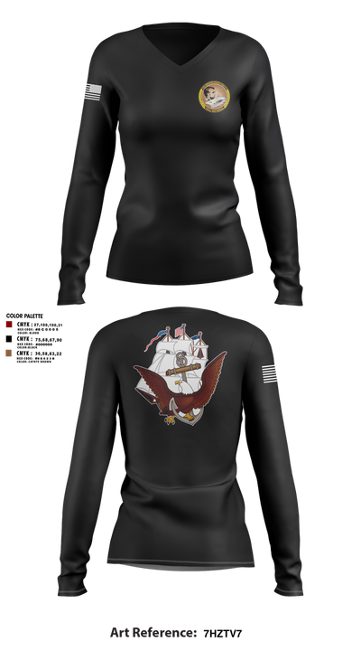 REPAIR DIVISION 80043886 Women's Long Sleeve V-neck Shirt - 3