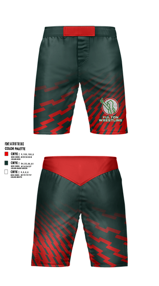 Fight Shorts, Fulton, Wrestling, Teamtime, Team time, sublimation, custom sports apparel, team uniforms, spirit wear, spiritwear, sports uniforms, custom shirts, team store, custom team store, fundraiser sports, apparel fundraiser