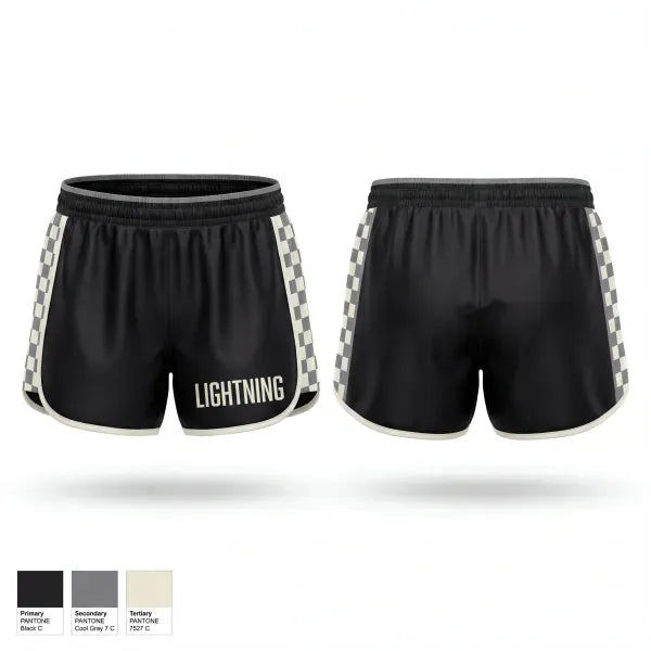 Womens Shorts, Lightning, Men's Basketball, Teamtime, Team time, sublimation, custom sports apparel, team uniforms, spirit wear, spiritwear, sports uniforms, custom shirts, team store, custom team store, fundraiser sports, apparel fundraiser