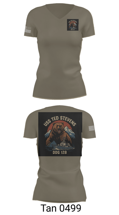 TED STEVENS 69093097 Women's Short Sleeve V-neck Shirt - 65