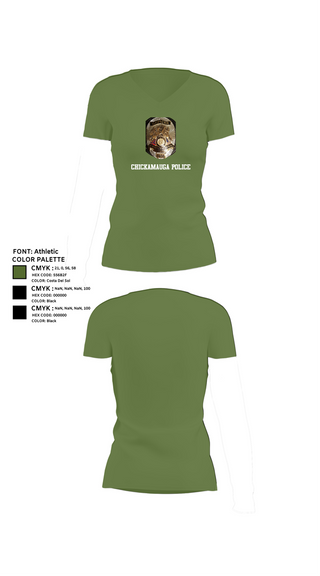 Womens Short Sleeve Vneck Shirt, Chickamauga Police, , Teamtime, Team time, sublimation, custom sports apparel, team uniforms, spirit wear, spiritwear, sports uniforms, custom shirts, team store, custom team store, fundraiser sports, apparel fundraiser