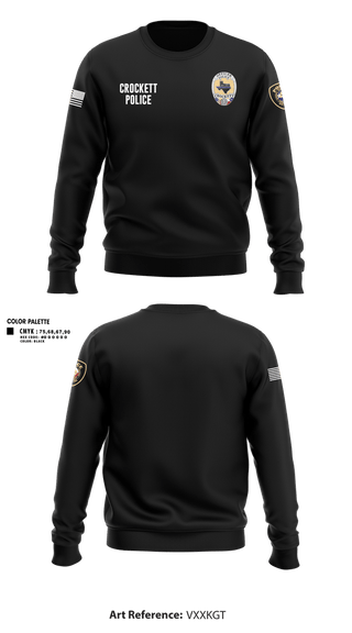 Crew Neck Sweatshirt, Crockett Police Department, Police, Teamtime, Team time, sublimation, custom sports apparel, team uniforms, spirit wear, spiritwear, sports uniforms, custom shirts, team store, custom team store, fundraiser sports, apparel fundraiser