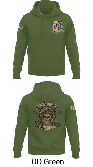 Hoodie, 1-105th cavalry, Army, Teamtime, Team time, sublimation, custom sports apparel, team uniforms, spirit wear, spiritwear, sports uniforms, custom shirts, team store, custom team store, fundraiser sports, apparel fundraiser