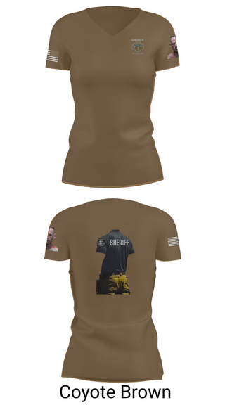 Womens Short Sleeve Vneck Shirt, Sheriff Transportation, , Teamtime, Team time, sublimation, custom sports apparel, team uniforms, spirit wear, spiritwear, sports uniforms, custom shirts, team store, custom team store, fundraiser sports, apparel fundraiser