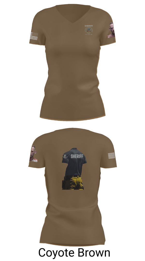 Womens Short Sleeve Vneck Shirt, Sheriff Transportation, , Teamtime, Team time, sublimation, custom sports apparel, team uniforms, spirit wear, spiritwear, sports uniforms, custom shirts, team store, custom team store, fundraiser sports, apparel fundraiser