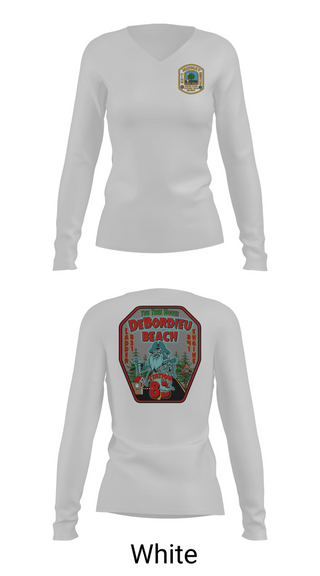 Womens Long Sleeve Vneck Shirt, Midway Fire Station 83, Fire Department, Teamtime, Team time, sublimation, custom sports apparel, team uniforms, spirit wear, spiritwear, sports uniforms, custom shirts, team store, custom team store, fundraiser sports, apparel fundraiser