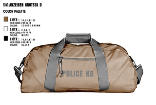 Duffle Bag, POLICE K9, , Teamtime, Team time, sublimation, custom sports apparel, team uniforms, spirit wear, spiritwear, sports uniforms, custom shirts, team store, custom team store, fundraiser sports, apparel fundraiser