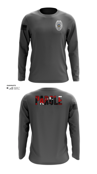 Long Sleeve Performance Shirt, Adult Parole Authority, Police, Teamtime, Team time, sublimation, custom sports apparel, team uniforms, spirit wear, spiritwear, sports uniforms, custom shirts, team store, custom team store, fundraiser sports, apparel fundraiser