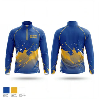 Quarter Zip Jacket, Bay Springs Bulldogs, Baseball, Teamtime, Team time, sublimation, custom sports apparel, team uniforms, spirit wear, spiritwear, sports uniforms, custom shirts, team store, custom team store, fundraiser sports, apparel fundraiser