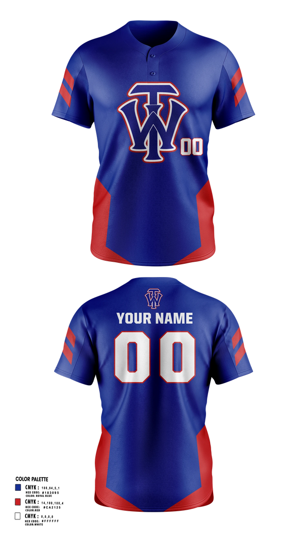 Two Button Softball Jersey, W.I.T., Softball, Teamtime, Team time, sublimation, custom sports apparel, team uniforms, spirit wear, spiritwear, sports uniforms, custom shirts, team store, custom team store, fundraiser sports, apparel fundraiser