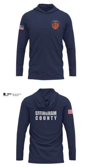 Long Sleeve hooded sunshirt, ECFR, Fire Department, Teamtime, Team time, sublimation, custom sports apparel, team uniforms, spirit wear, spiritwear, sports uniforms, custom shirts, team store, custom team store, fundraiser sports, apparel fundraiser