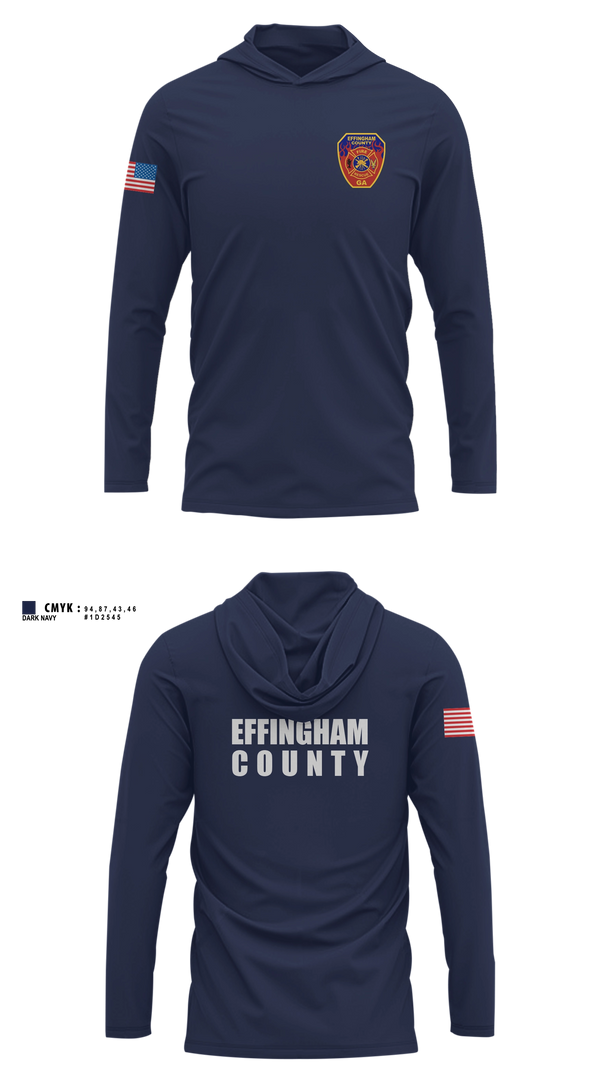 Long Sleeve hooded sunshirt, ECFR, Fire Department, Teamtime, Team time, sublimation, custom sports apparel, team uniforms, spirit wear, spiritwear, sports uniforms, custom shirts, team store, custom team store, fundraiser sports, apparel fundraiser