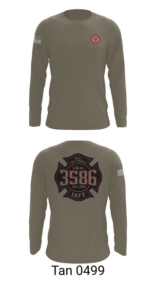 Long Sleeve Performance Shirt, Local 3586 West Des Moines, Fire Department, Teamtime, Team time, sublimation, custom sports apparel, team uniforms, spirit wear, spiritwear, sports uniforms, custom shirts, team store, custom team store, fundraiser sports, apparel fundraiser