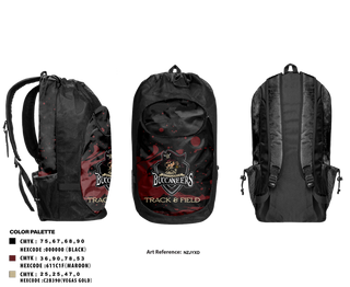 Gear Bag, Bellflower high school Track & Field, Track & Field, Teamtime, Team time, sublimation, custom sports apparel, team uniforms, spirit wear, spiritwear, sports uniforms, custom shirts, team store, custom team store, fundraiser sports, apparel fundraiser