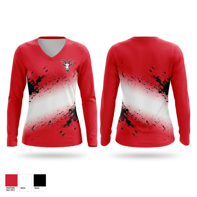Rocksprings Angoras Women's Long Sleeve V-neck Shirt - 1