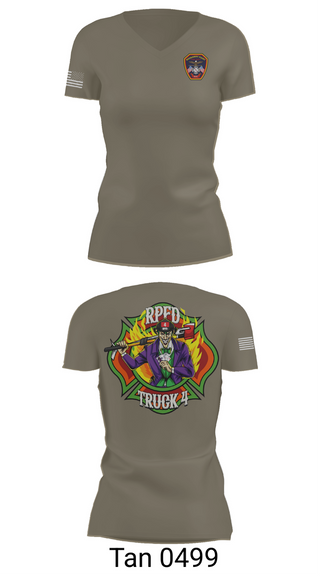 Womens Short Sleeve Vneck Shirt, Rockaway Point FD, Fire Department, Teamtime, Team time, sublimation, custom sports apparel, team uniforms, spirit wear, spiritwear, sports uniforms, custom shirts, team store, custom team store, fundraiser sports, apparel fundraiser