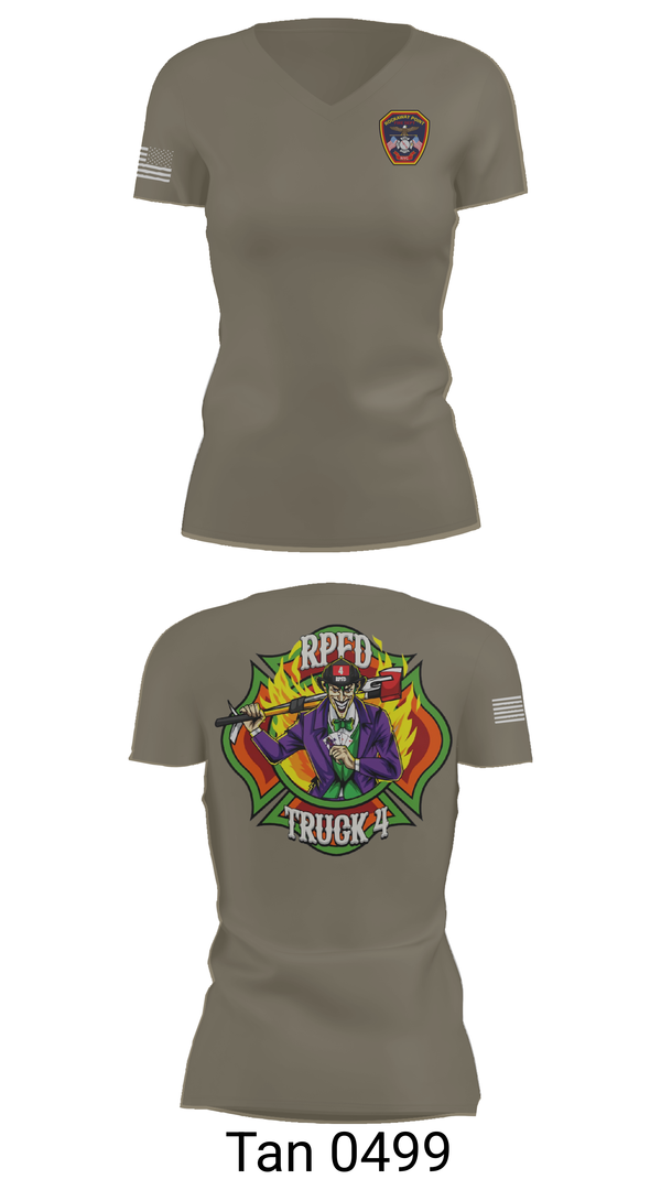 Womens Short Sleeve Vneck Shirt, Rockaway Point FD, Fire Department, Teamtime, Team time, sublimation, custom sports apparel, team uniforms, spirit wear, spiritwear, sports uniforms, custom shirts, team store, custom team store, fundraiser sports, apparel fundraiser