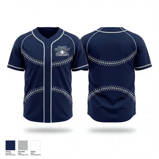 Full Button Baseball Jersey, Oldenburg Academy Baseball, Baseball, Teamtime, Team time, sublimation, custom sports apparel, team uniforms, spirit wear, spiritwear, sports uniforms, custom shirts, team store, custom team store, fundraiser sports, apparel fundraiser