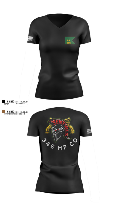 346 MP CO 9773492 Women's Short Sleeve V-neck Shirt - 16