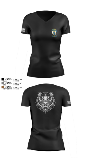Womens Short Sleeve Vneck Shirt, HQ, 309TH MI BN, , Teamtime, Team time, sublimation, custom sports apparel, team uniforms, spirit wear, spiritwear, sports uniforms, custom shirts, team store, custom team store, fundraiser sports, apparel fundraiser