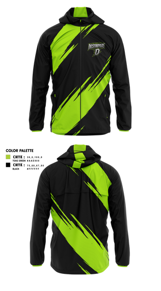 Windbreaker, Midwest Destroyers, Softball, Teamtime, Team time, sublimation, custom sports apparel, team uniforms, spirit wear, spiritwear, sports uniforms, custom shirts, team store, custom team store, fundraiser sports, apparel fundraiser