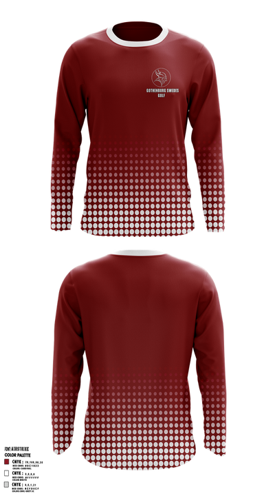 Gothenburg Swedes Golf 80910153 Long Sleeve Performance Shirt 1