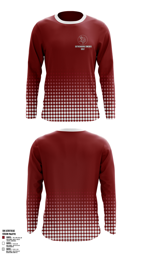 Long Sleeve Performance Shirt, Gothenburg Swedes Golf, Golf, Teamtime, Team time, sublimation, custom sports apparel, team uniforms, spirit wear, spiritwear, sports uniforms, custom shirts, team store, custom team store, fundraiser sports, apparel fundraiser