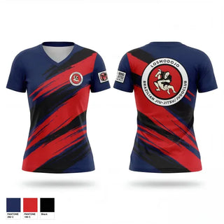 Womens Short Sleeve Vneck Shirt, Los Mo Dojo Brazilian jiujitsu judo club, , Teamtime, Team time, sublimation, custom sports apparel, team uniforms, spirit wear, spiritwear, sports uniforms, custom shirts, team store, custom team store, fundraiser sports, apparel fundraiser