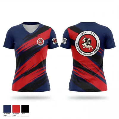 Los Mo Dojo Brazilian jiujitsu judo club 9541141 Women's Short Sleeve V-neck Shirt - 1
