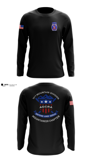 Long Sleeve Performance Shirt, Mountaineer Chapter Adjutant General Regimental Association, Army, Teamtime, Team time, sublimation, custom sports apparel, team uniforms, spirit wear, spiritwear, sports uniforms, custom shirts, team store, custom team store, fundraiser sports, apparel fundraiser