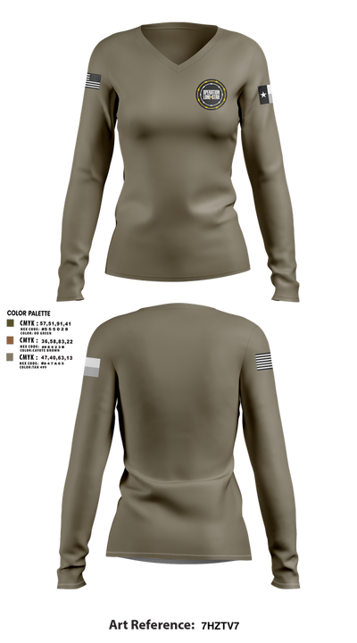 TFW S6 7101474 Women's Long Sleeve V-neck Shirt - 26