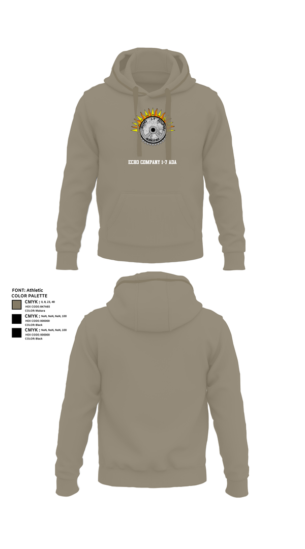 Hoodie, Echo company 1-7 ADA, , Teamtime, Team time, sublimation, custom sports apparel, team uniforms, spirit wear, spiritwear, sports uniforms, custom shirts, team store, custom team store, fundraiser sports, apparel fundraiser