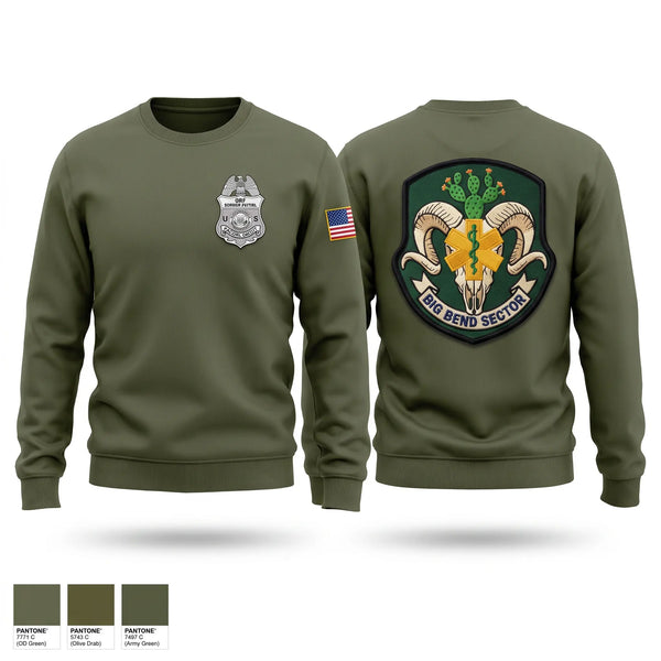 Crew Neck Sweatshirt, Border Patrol EMT, Police, Teamtime, Team time, sublimation, custom sports apparel, team uniforms, spirit wear, spiritwear, sports uniforms, custom shirts, team store, custom team store, fundraiser sports, apparel fundraiser