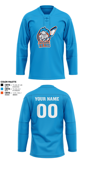 Hockey Jersey, Florida Yetis, Ice Hockey, Teamtime, Team time, sublimation, custom sports apparel, team uniforms, spirit wear, spiritwear, sports uniforms, custom shirts, team store, custom team store, fundraiser sports, apparel fundraiser