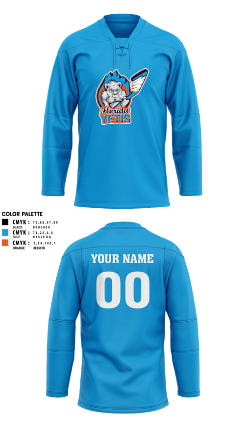Hockey Jersey, Florida Yetis, Ice Hockey, Teamtime, Team time, sublimation, custom sports apparel, team uniforms, spirit wear, spiritwear, sports uniforms, custom shirts, team store, custom team store, fundraiser sports, apparel fundraiser