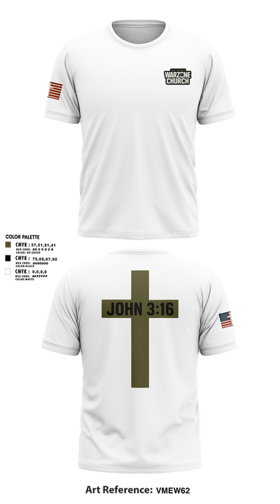 Warzone Church 33151394 Old School Cotton Feel Shirt - 2
