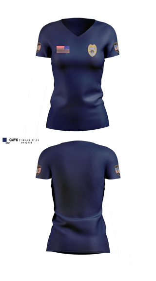 Womens Short Sleeve Vneck Shirt, Versailles Police Department, Police, Teamtime, Team time, sublimation, custom sports apparel, team uniforms, spirit wear, spiritwear, sports uniforms, custom shirts, team store, custom team store, fundraiser sports, apparel fundraiser