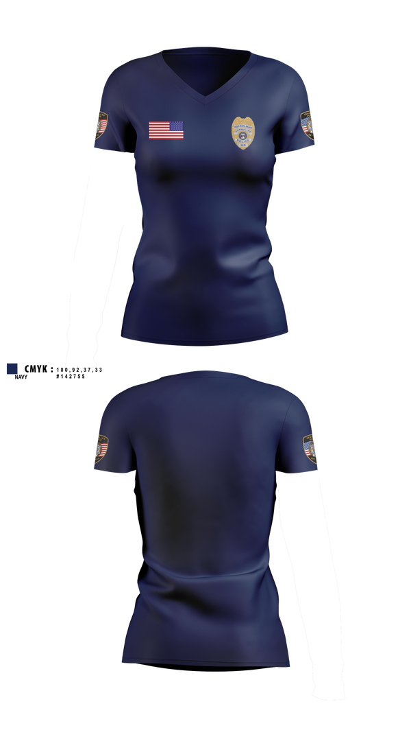 Womens Short Sleeve Vneck Shirt, Versailles Police Department, Police, Teamtime, Team time, sublimation, custom sports apparel, team uniforms, spirit wear, spiritwear, sports uniforms, custom shirts, team store, custom team store, fundraiser sports, apparel fundraiser