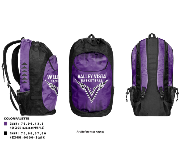 Gear Bag, Valley Vista Basketball, Men's Basketball, Teamtime, Team time, sublimation, custom sports apparel, team uniforms, spirit wear, spiritwear, sports uniforms, custom shirts, team store, custom team store, fundraiser sports, apparel fundraiser