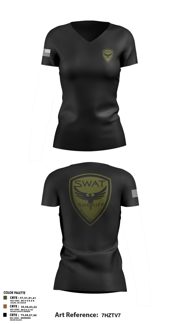 Womens Short Sleeve Vneck Shirt, SWAT, , Teamtime, Team time, sublimation, custom sports apparel, team uniforms, spirit wear, spiritwear, sports uniforms, custom shirts, team store, custom team store, fundraiser sports, apparel fundraiser