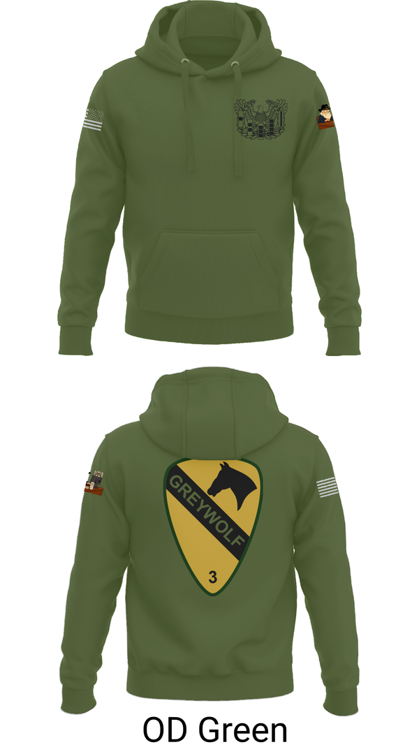 Hoodie, 1st cav Div 3abct, , Teamtime, Team time, sublimation, custom sports apparel, team uniforms, spirit wear, spiritwear, sports uniforms, custom shirts, team store, custom team store, fundraiser sports, apparel fundraiser