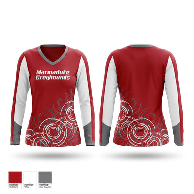Marmaduke Greyhounds Women's Long Sleeve V-neck Shirt - 1