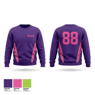 Crew Neck Sweatshirt, Spark, Softball, Teamtime, Team time, sublimation, custom sports apparel, team uniforms, spirit wear, spiritwear, sports uniforms, custom shirts, team store, custom team store, fundraiser sports, apparel fundraiser