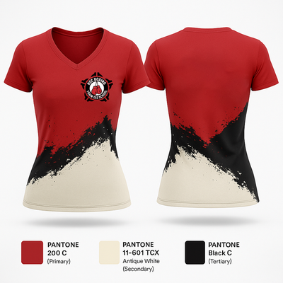 ROC Boxing 42913615 Women's Short Sleeve V-neck Shirt - 1